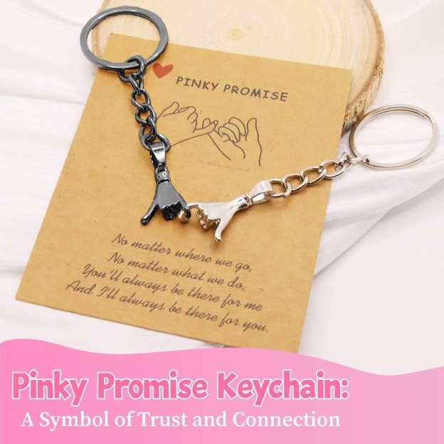 Couple's promise matching keychains