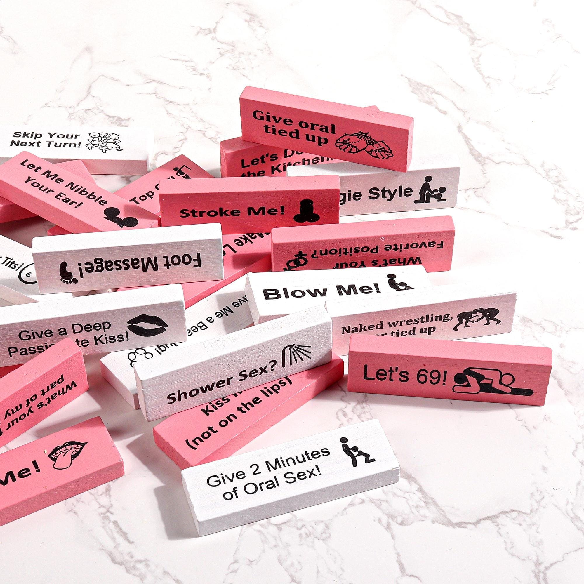 Personalized Block Tower Game for Couples 