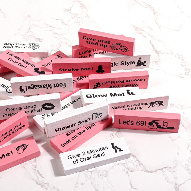 Personalized Block Tower Game for Couples 