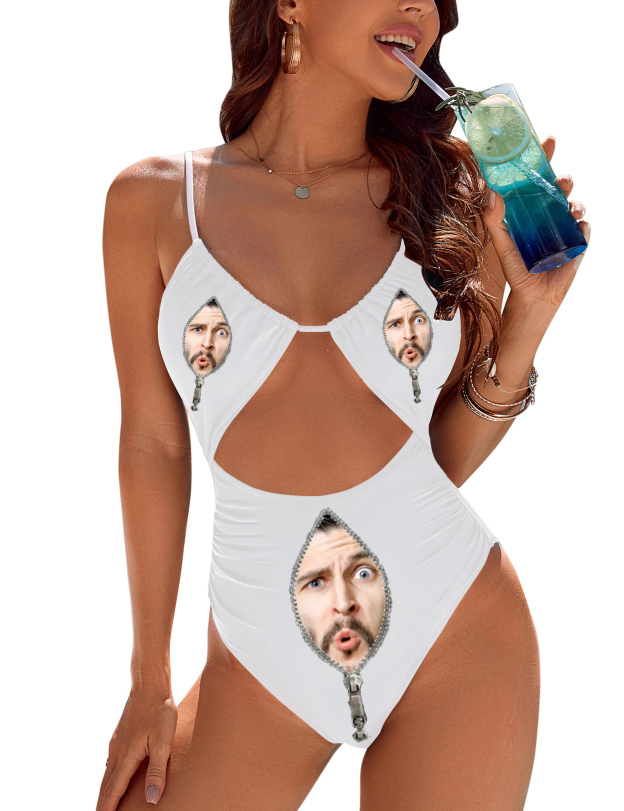 Cut-Out Tummy Control One Piece Monokini Swimsuit