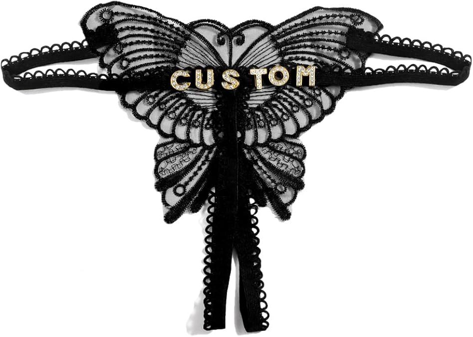 Customized Text Waist Chain Monogrammed Thong