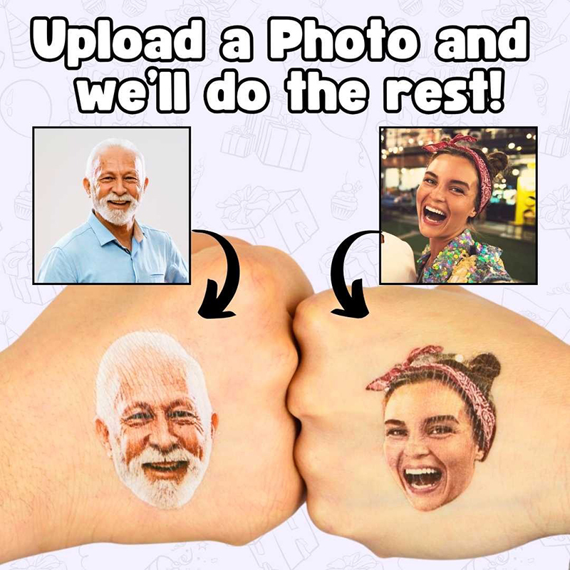Custom Photo Face Temporary Tattoo
