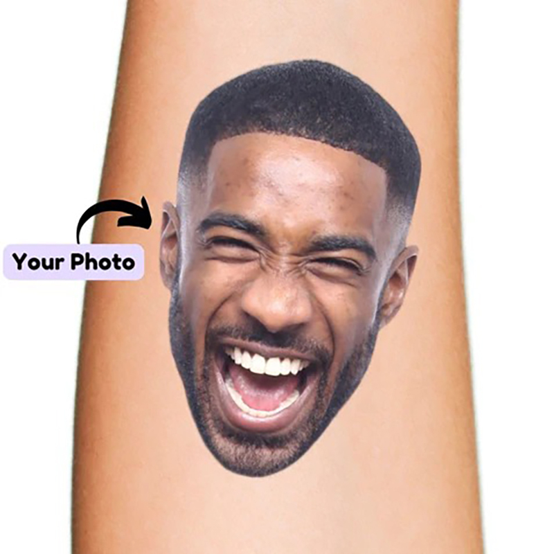 Custom Photo Face Temporary Tattoo