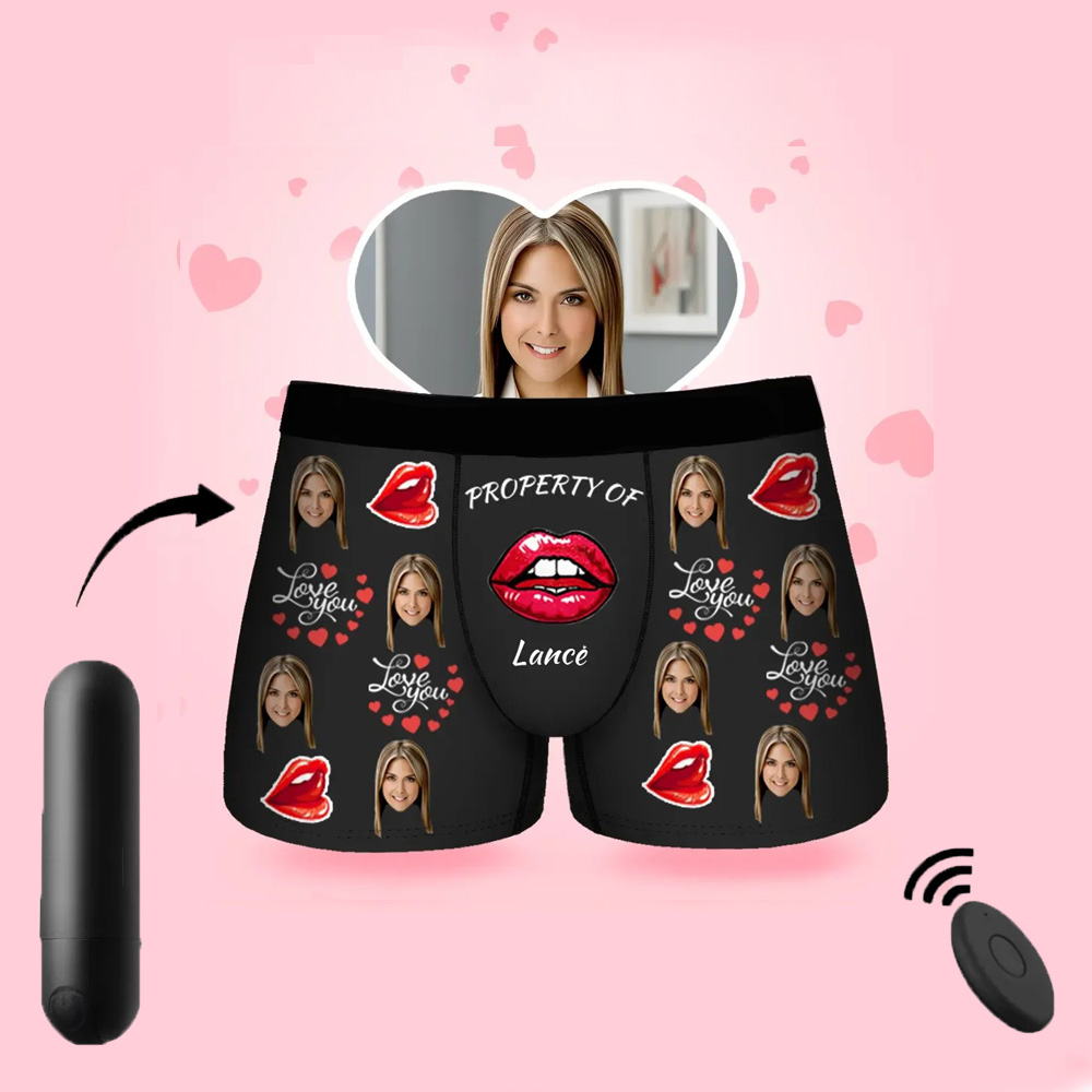 Valentine's Day Gift Customized Face Men's Boxer Briefs