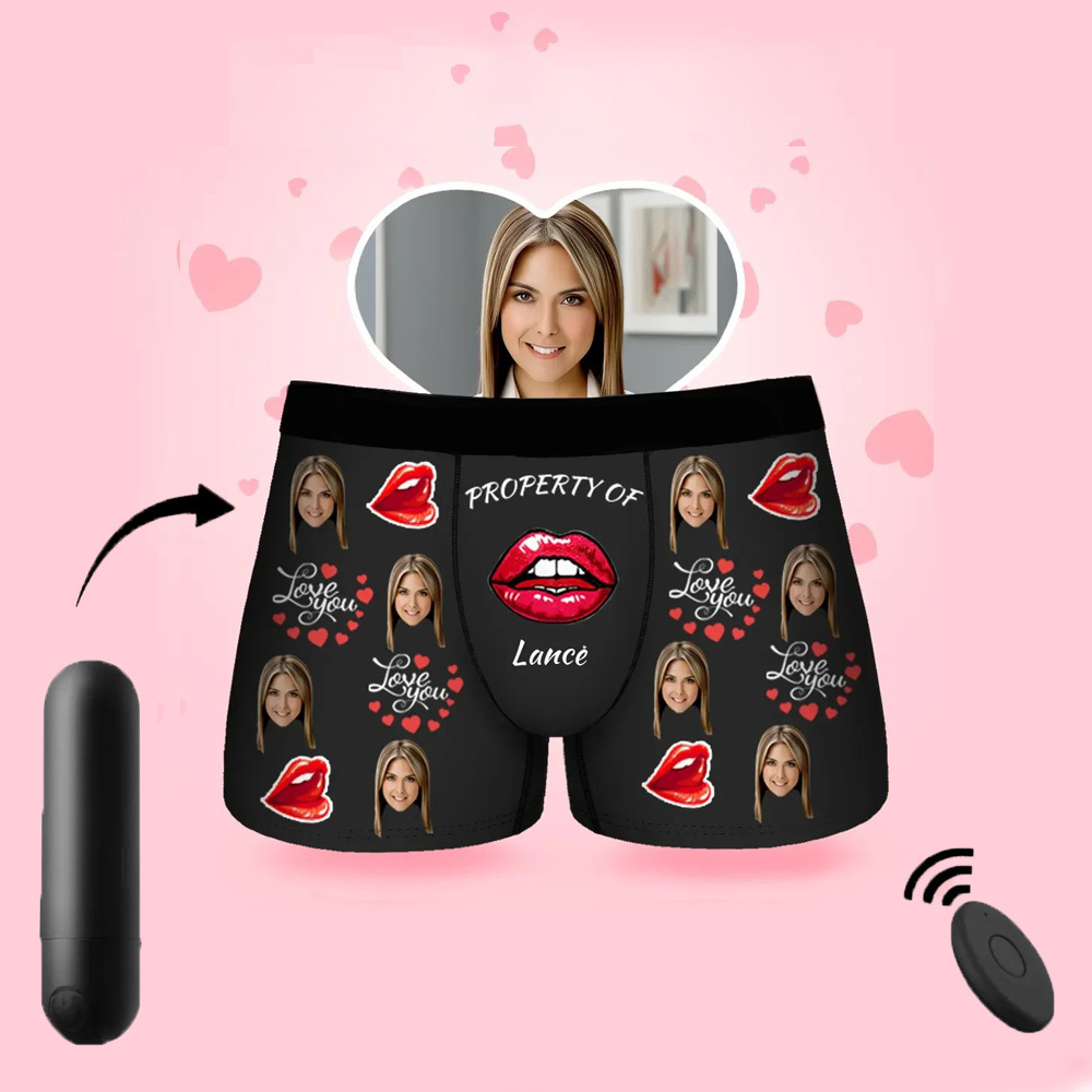 Valentine's Day Gift Customized Face Men's Boxer Briefs