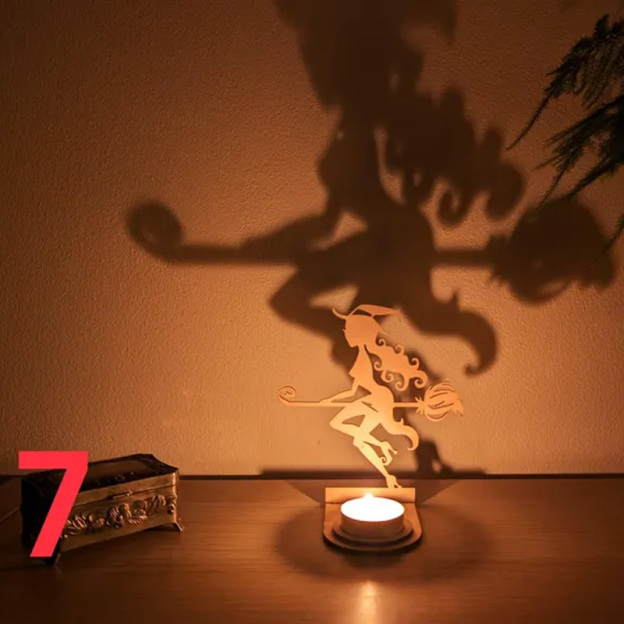 Scary Witch Tea Light Holder Decorative Candle