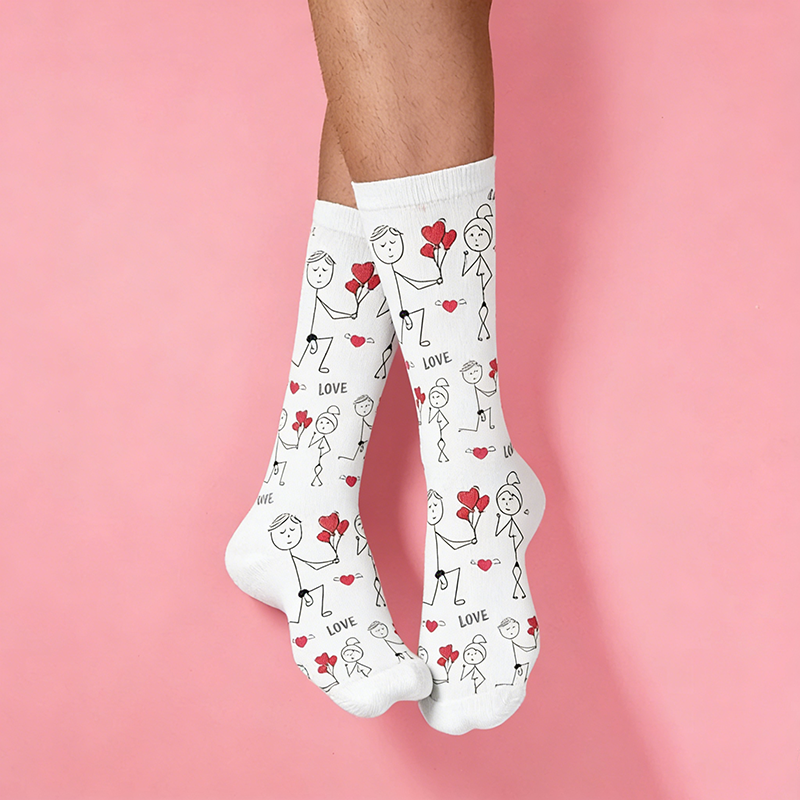 Valentine's Day socks