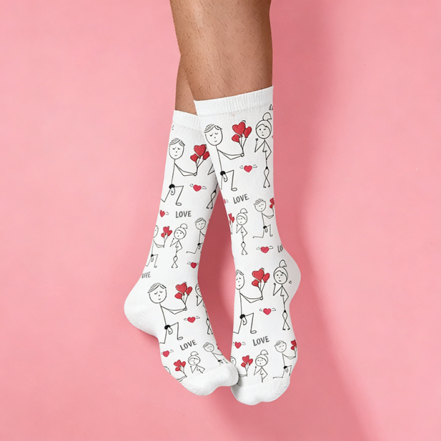 Valentine's Day socks