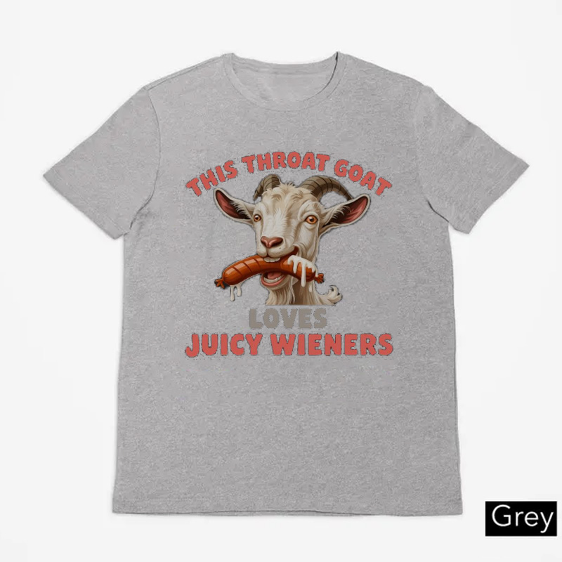 Fun Goat Print Short-Sleeve T-Shirt