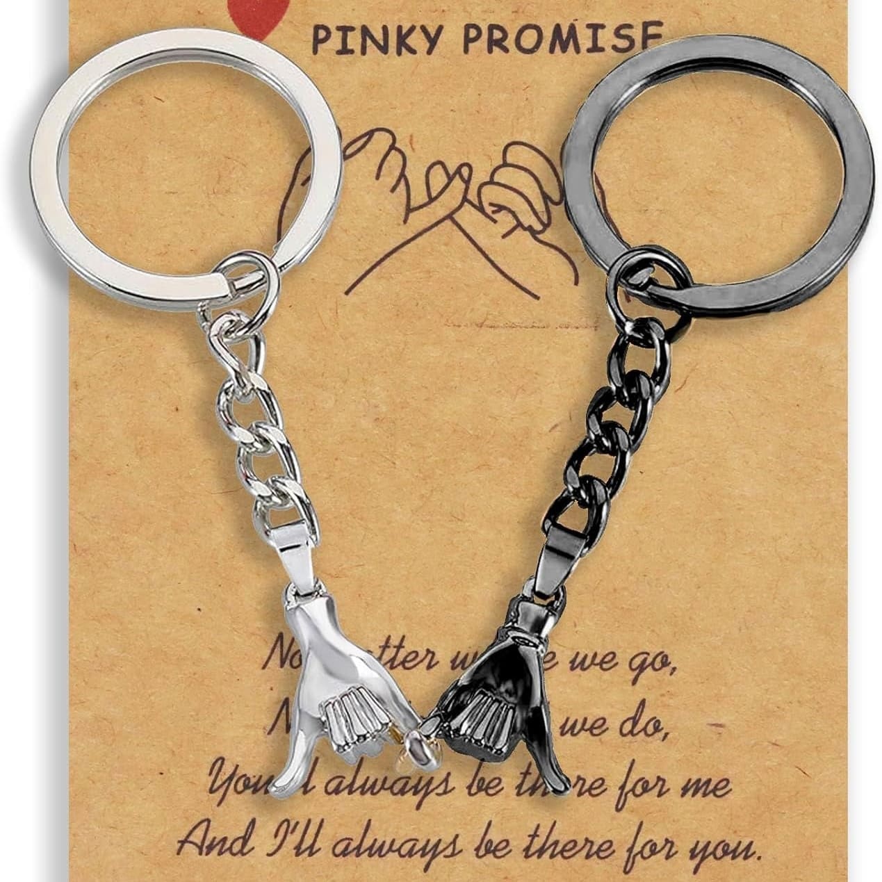 Couple's promise matching keychains