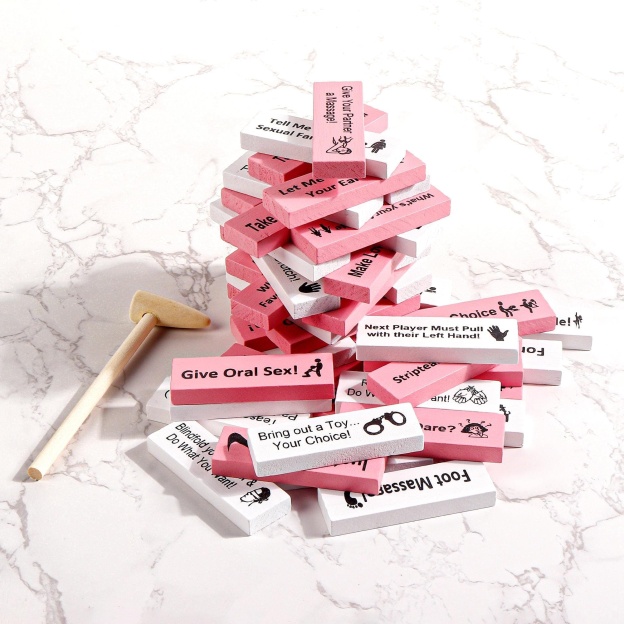 Personalized Block Tower Game for Couples 