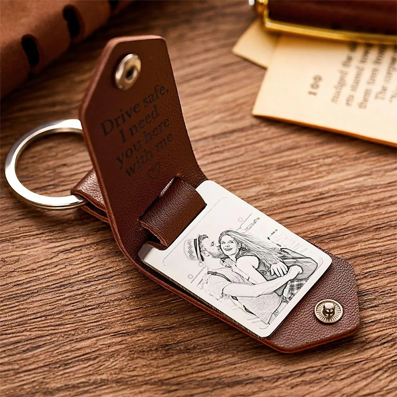 Personalized Leather Keychain