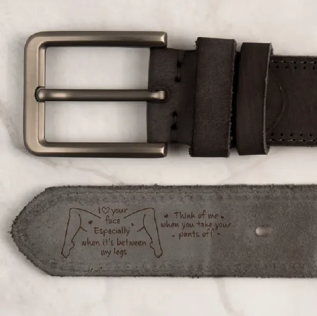 Personalized leather belt