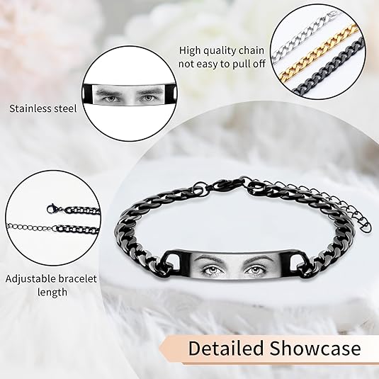 Personalized Laser Engraved Couple's Bracelet