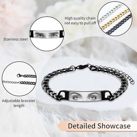 Personalized Laser Engraved Couple's Bracelet