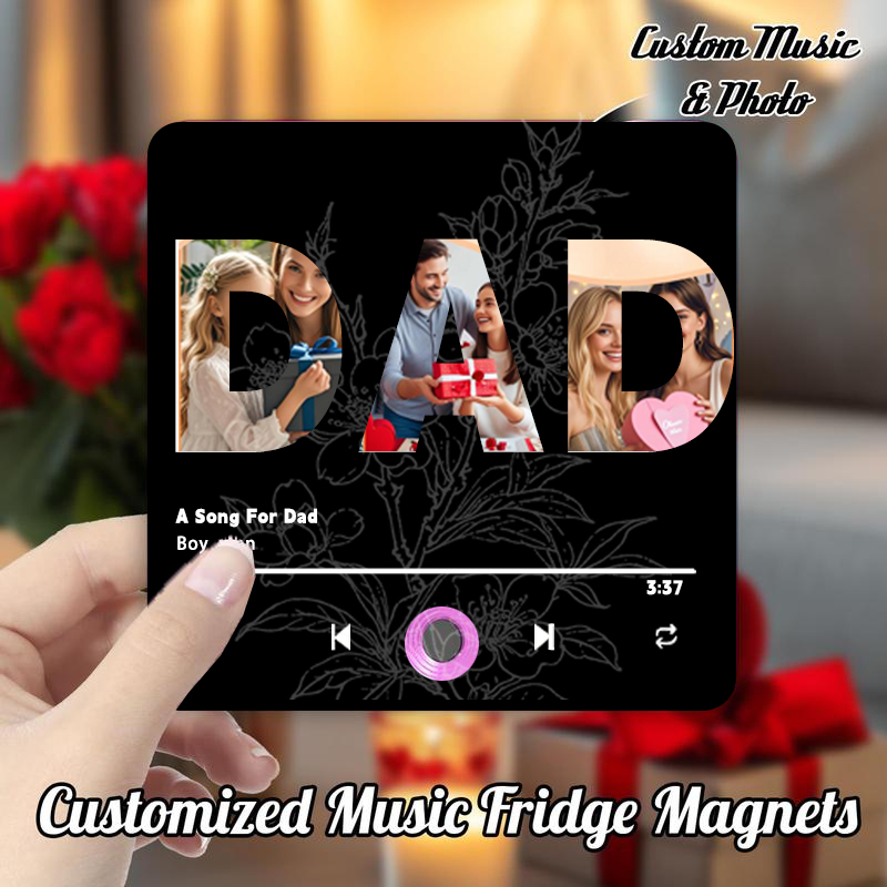 Father's Day Personalized Musical Fridge Stickers