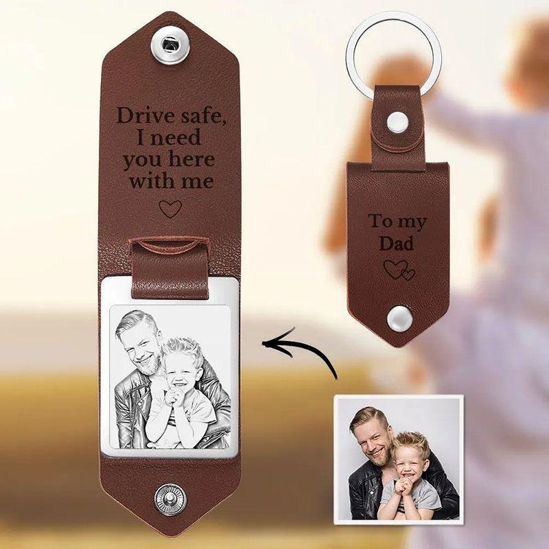 Personalized Leather Keychain