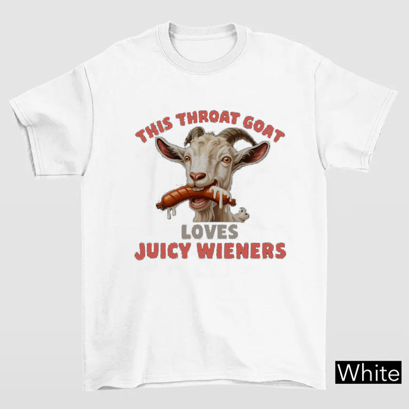 Fun Goat Print Short-Sleeve T-Shirt