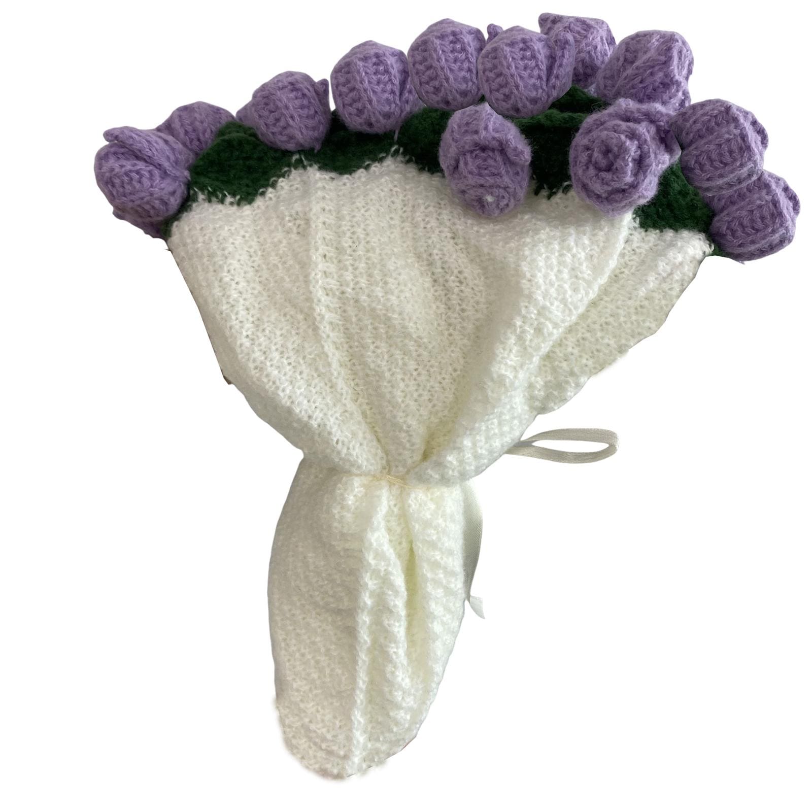 Personalized crocheted rose bouquet blanket