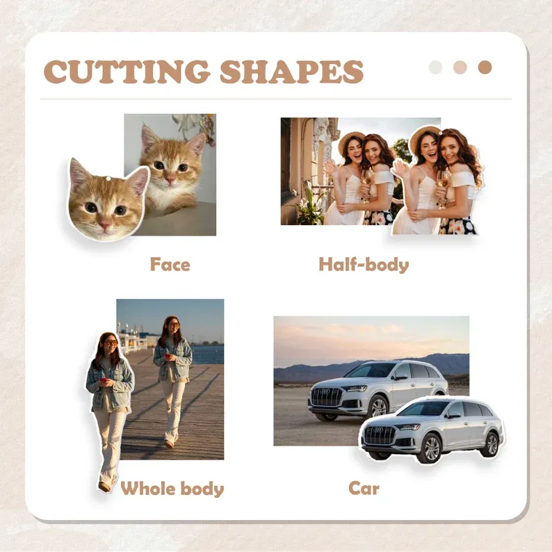 Custom photo air freshener, car ornament hanging