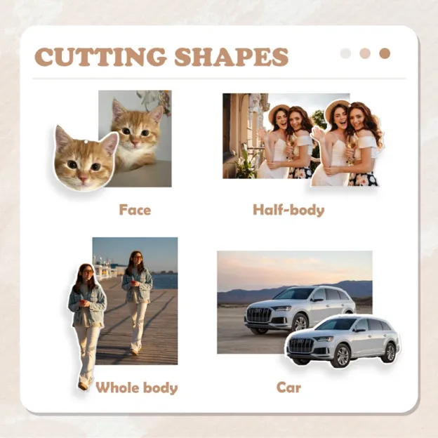 Custom photo air freshener, car ornament hanging