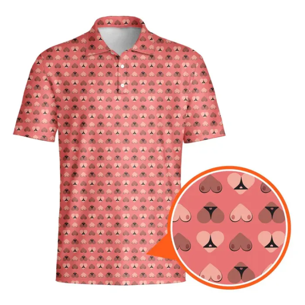 3d printed polo shirt short sleeve t-shirt for men