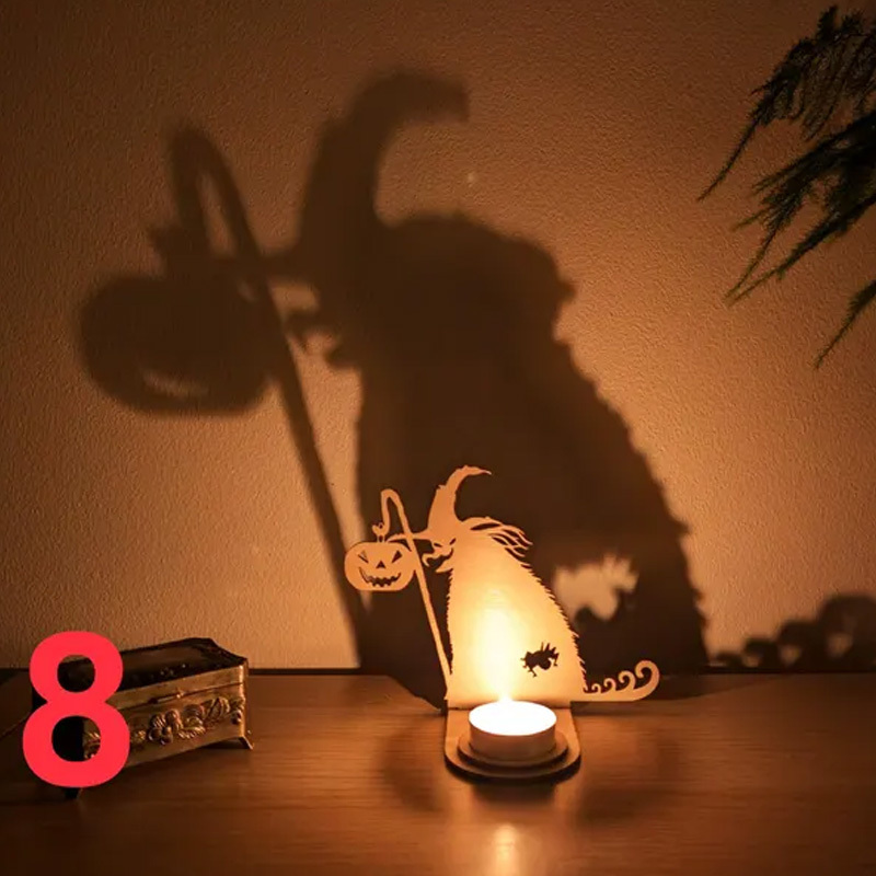 Scary Witch Tea Light Holder Decorative Candle