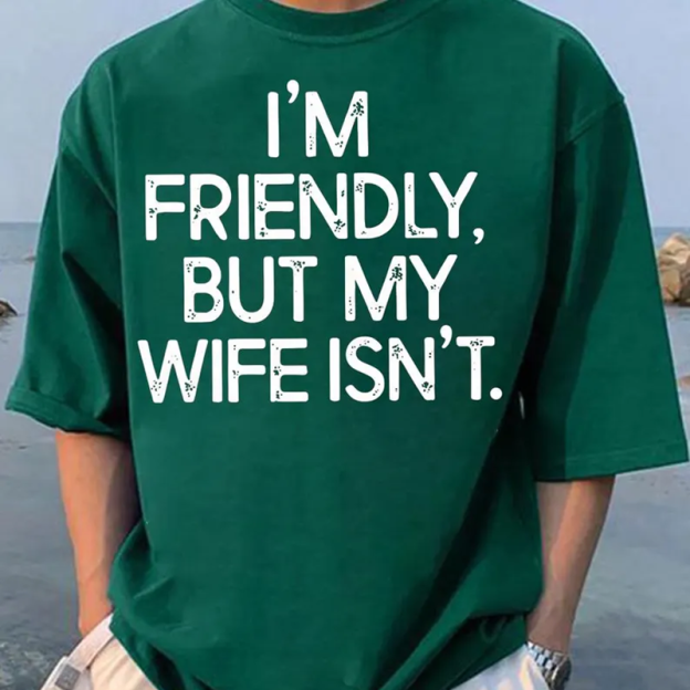 👕Humorous Contrast Print T-Shirt😅