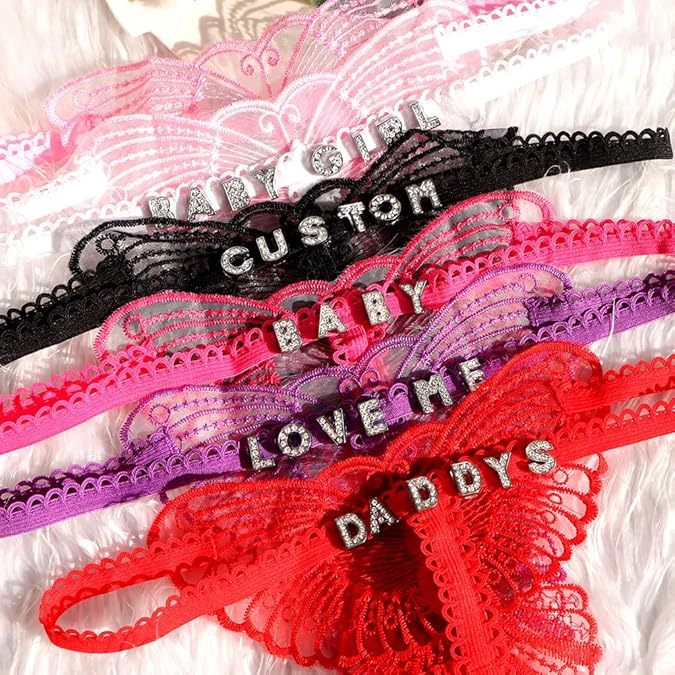 Customized Text Waist Chain Monogrammed Thong