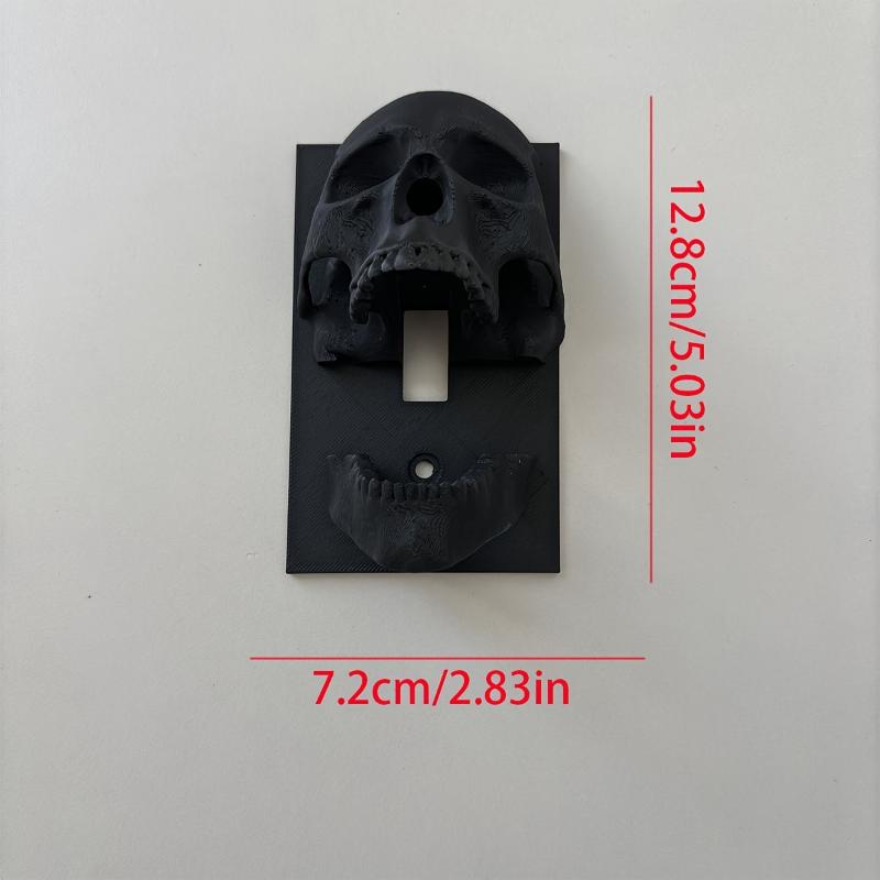 3D Printed Black Skull Switch Plate