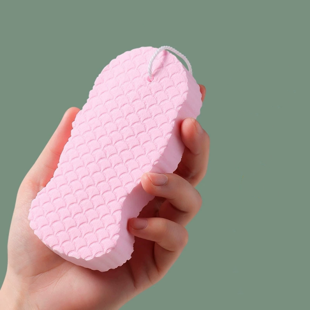 3D Textured Sponge Bath Scrubber
