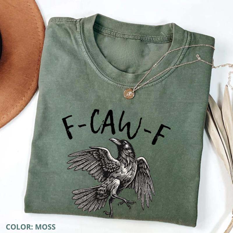 Raven Fun T-Shirt Print Short Sleeve Shirt
