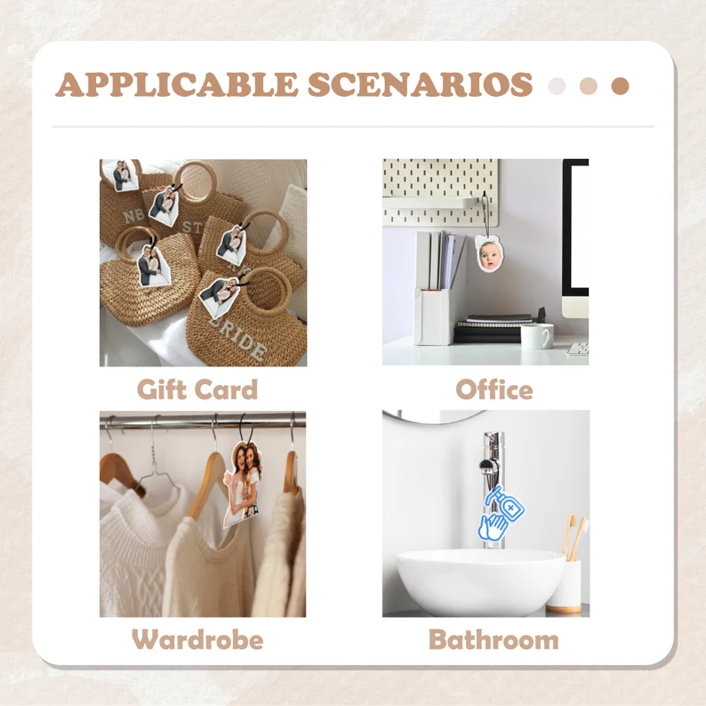 Custom photo air freshener, car ornament hanging