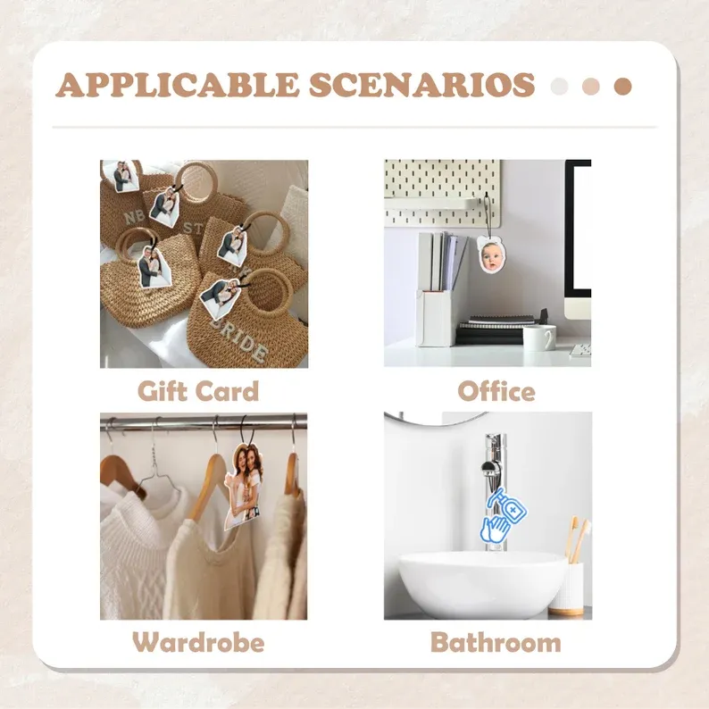 Custom photo air freshener, car ornament hanging