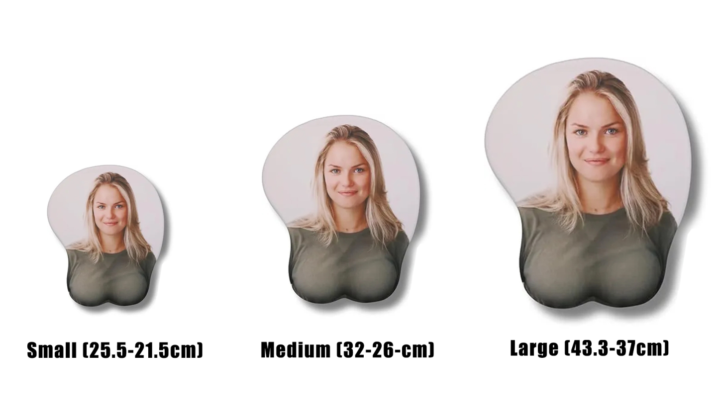 Preview version custom photo 3D mouse pad with armrest.