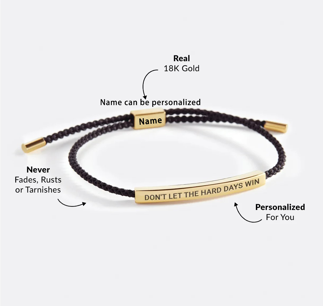 Don't Let The Hard Days Win Inspire Bracelet