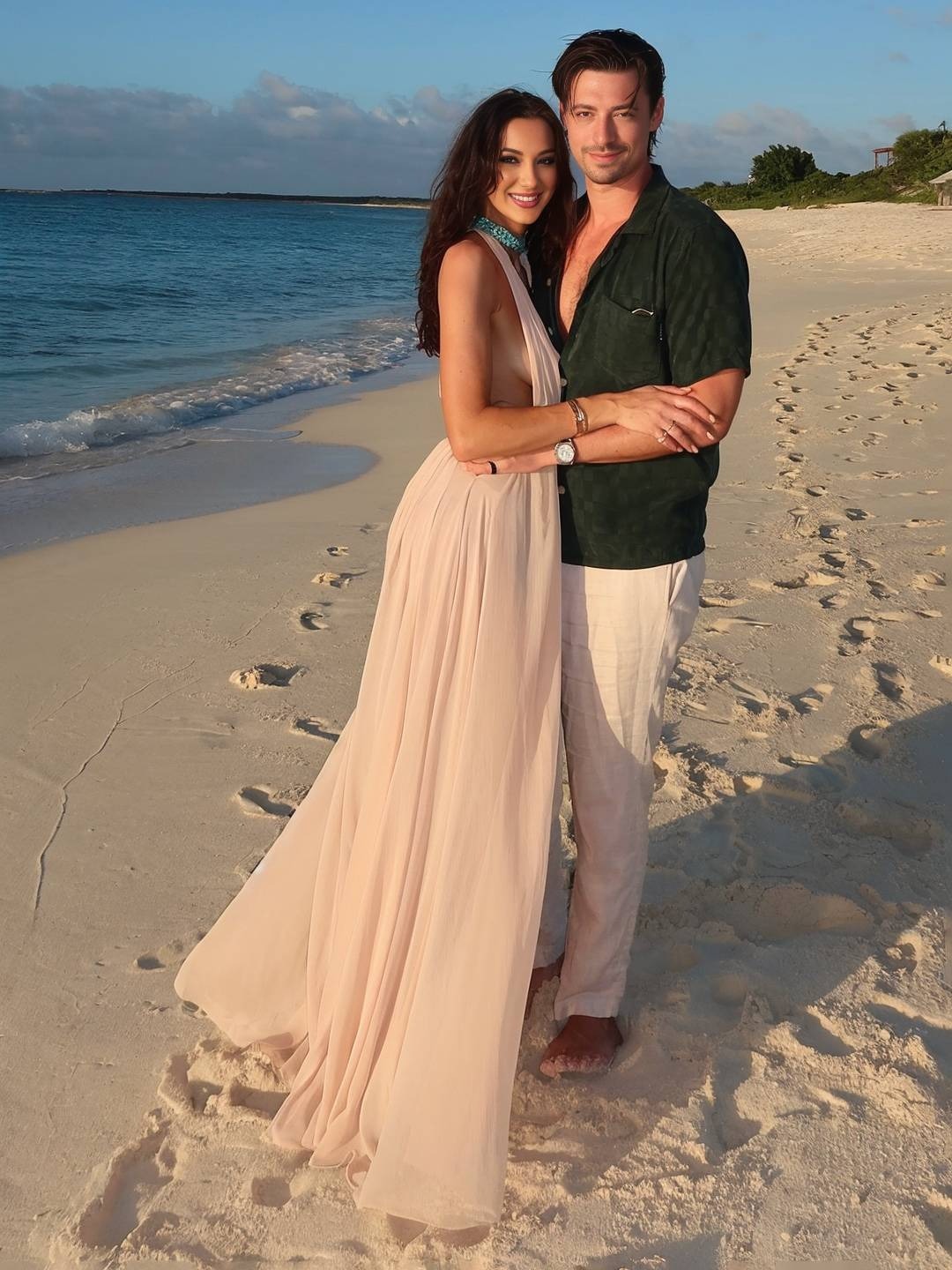 Halter Hollow Out Backless Low Cut Beach Dress