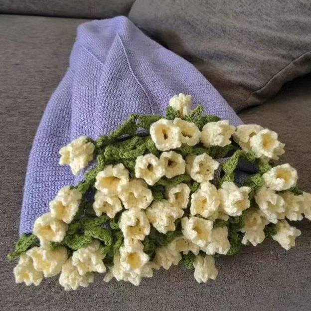 Rose bouquet handmade wool diy material package