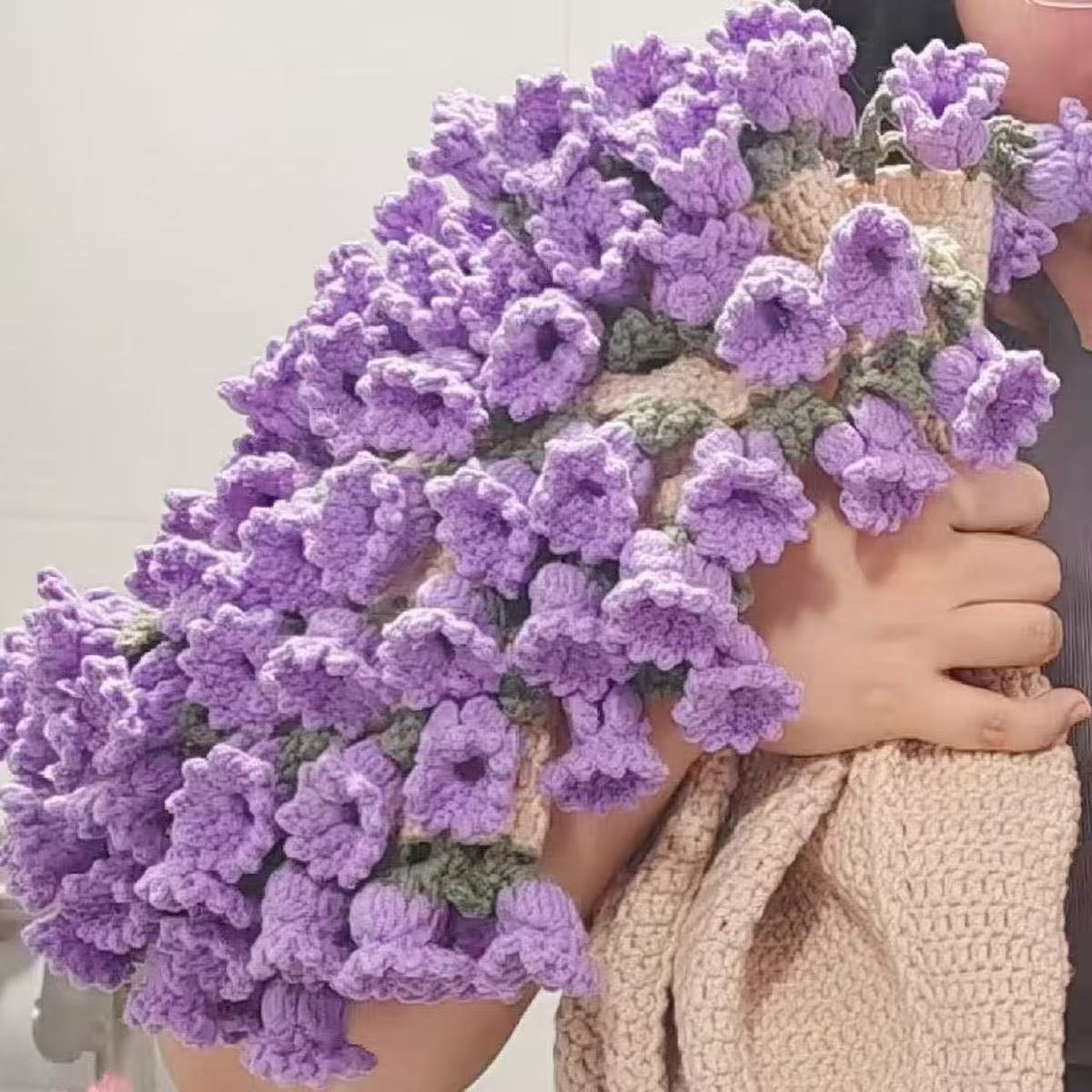 Rose bouquet handmade wool diy material package