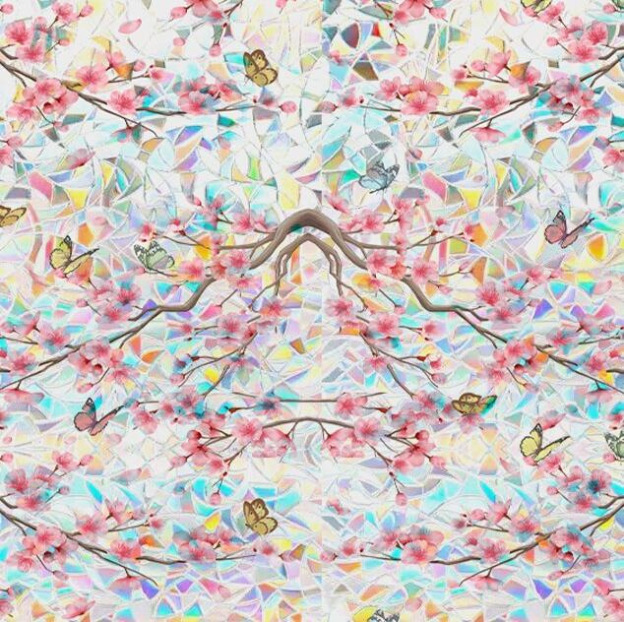 Colored sunshade decorative glass stickers