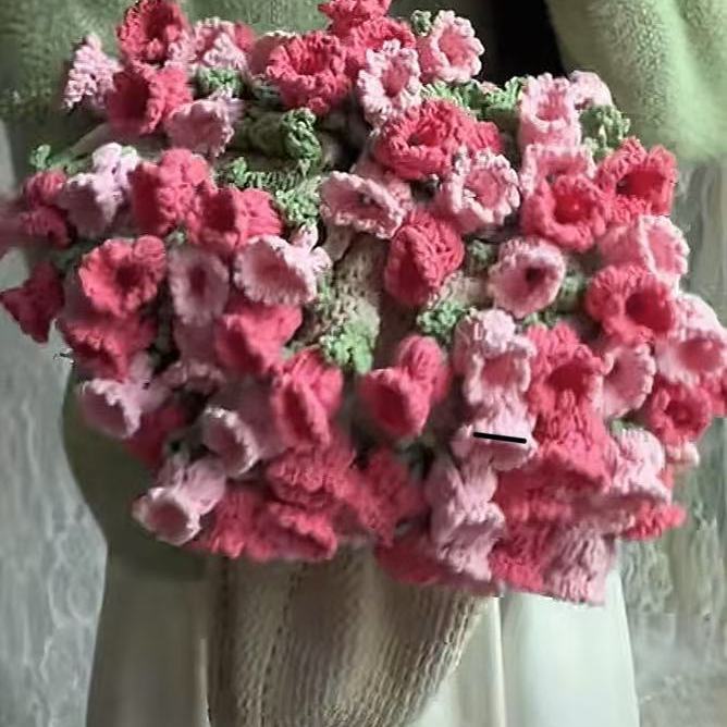 Rose bouquet handmade wool diy material package