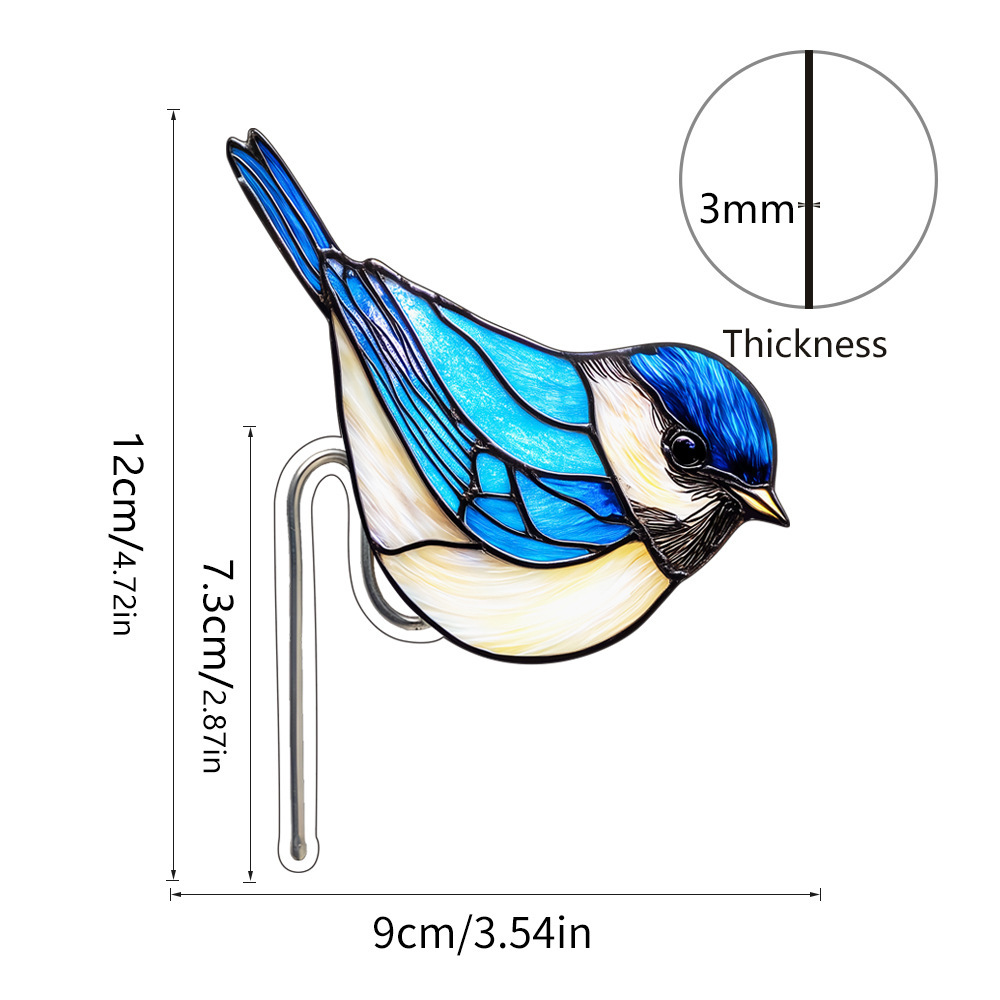 Stained Glass Cardinal Planter Decoration Gift for Mom Gift for Bird Lovers Mother's Day Gift Farmhouse Deco