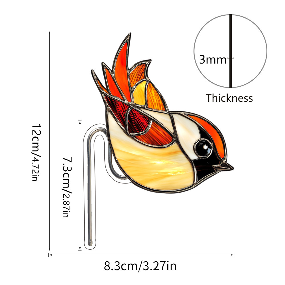 Stained Glass Cardinal Planter Decoration Gift for Mom Gift for Bird Lovers Mother's Day Gift Farmhouse Deco