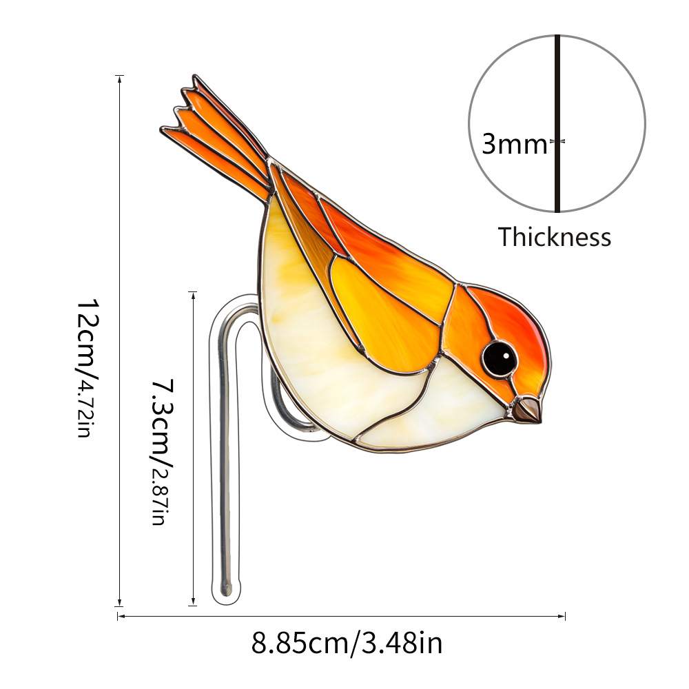 Stained Glass Cardinal Planter Decoration Gift for Mom Gift for Bird Lovers Mother's Day Gift Farmhouse Deco