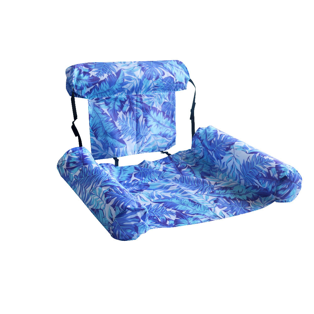 Tropical Leaf Pattern Water Hammock Pool Float Bed