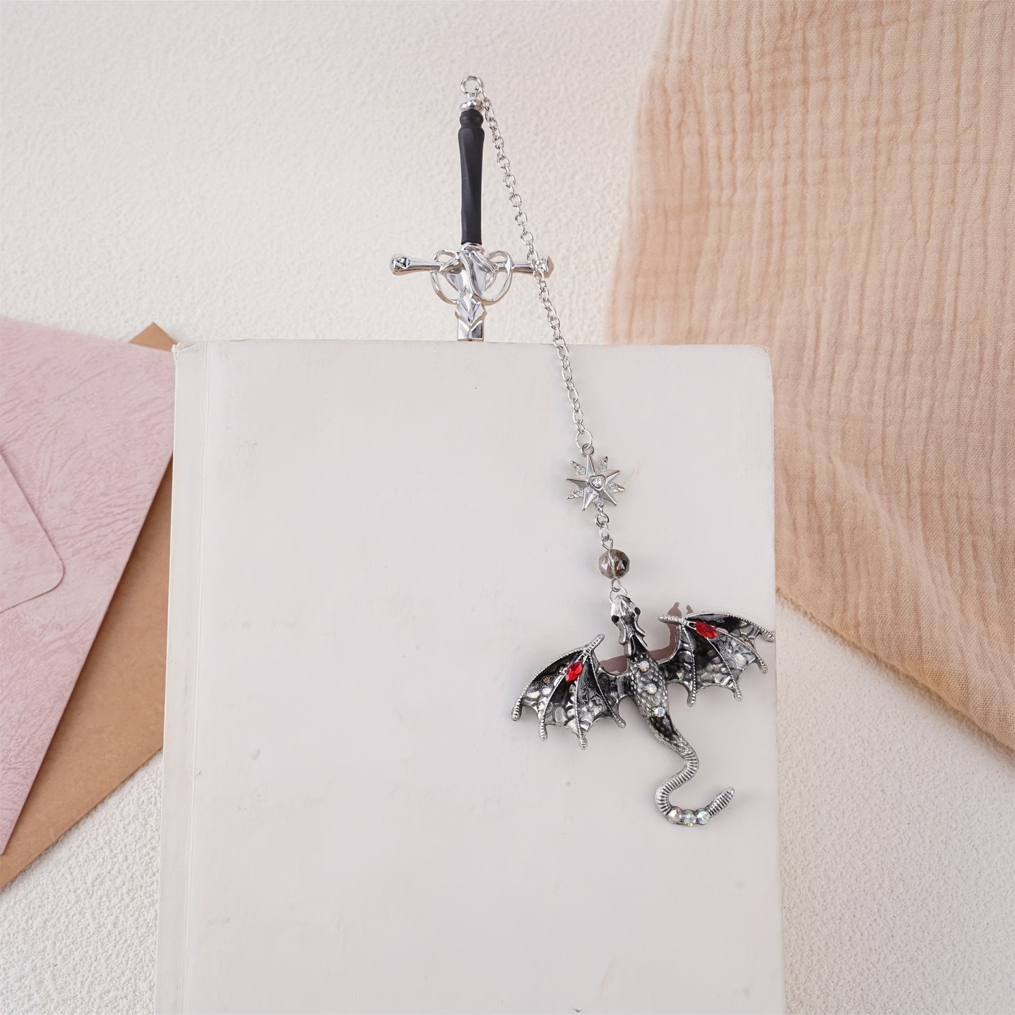 Personalized Name Fantasy Dragon Sword Bookmark