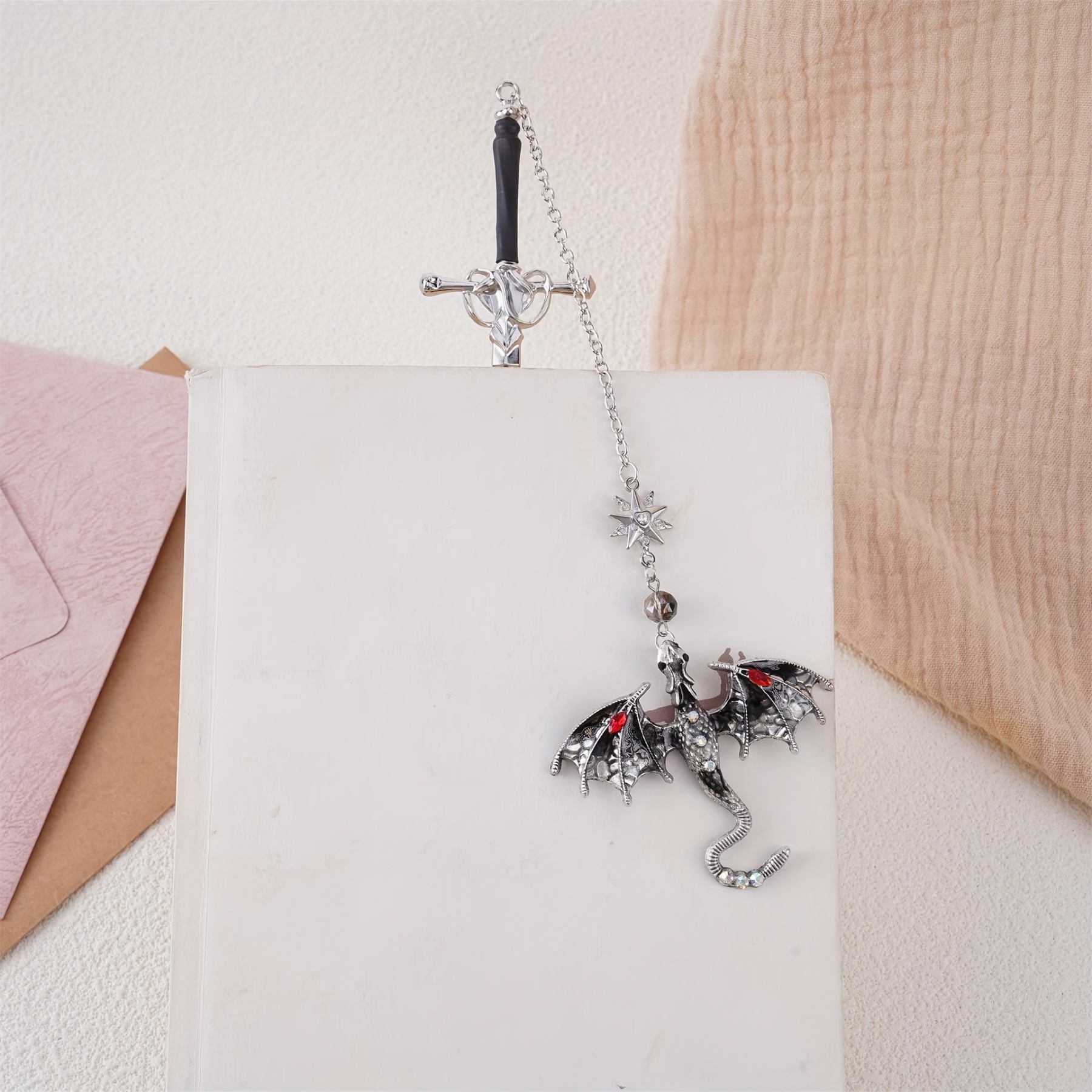 Personalized Name Fantasy Dragon Sword Bookmark