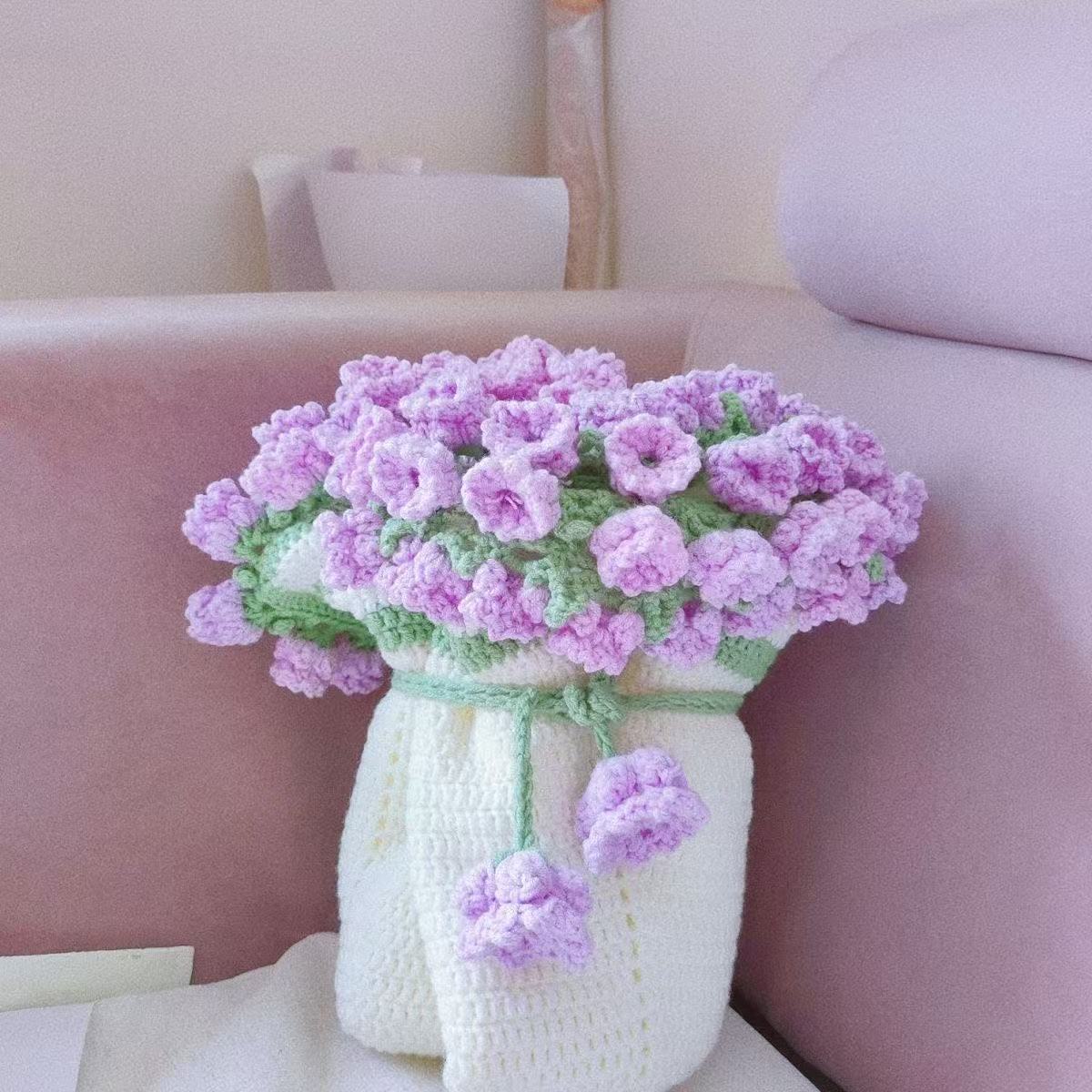 Rose bouquet handmade wool diy material package