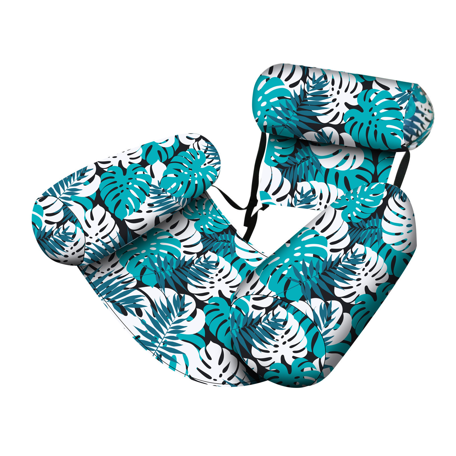 Tropical Leaf Pattern Water Hammock Pool Float Bed