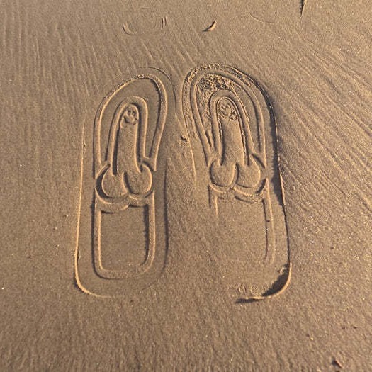 Thick Bottom Creative Beach Spoof Flip Flops